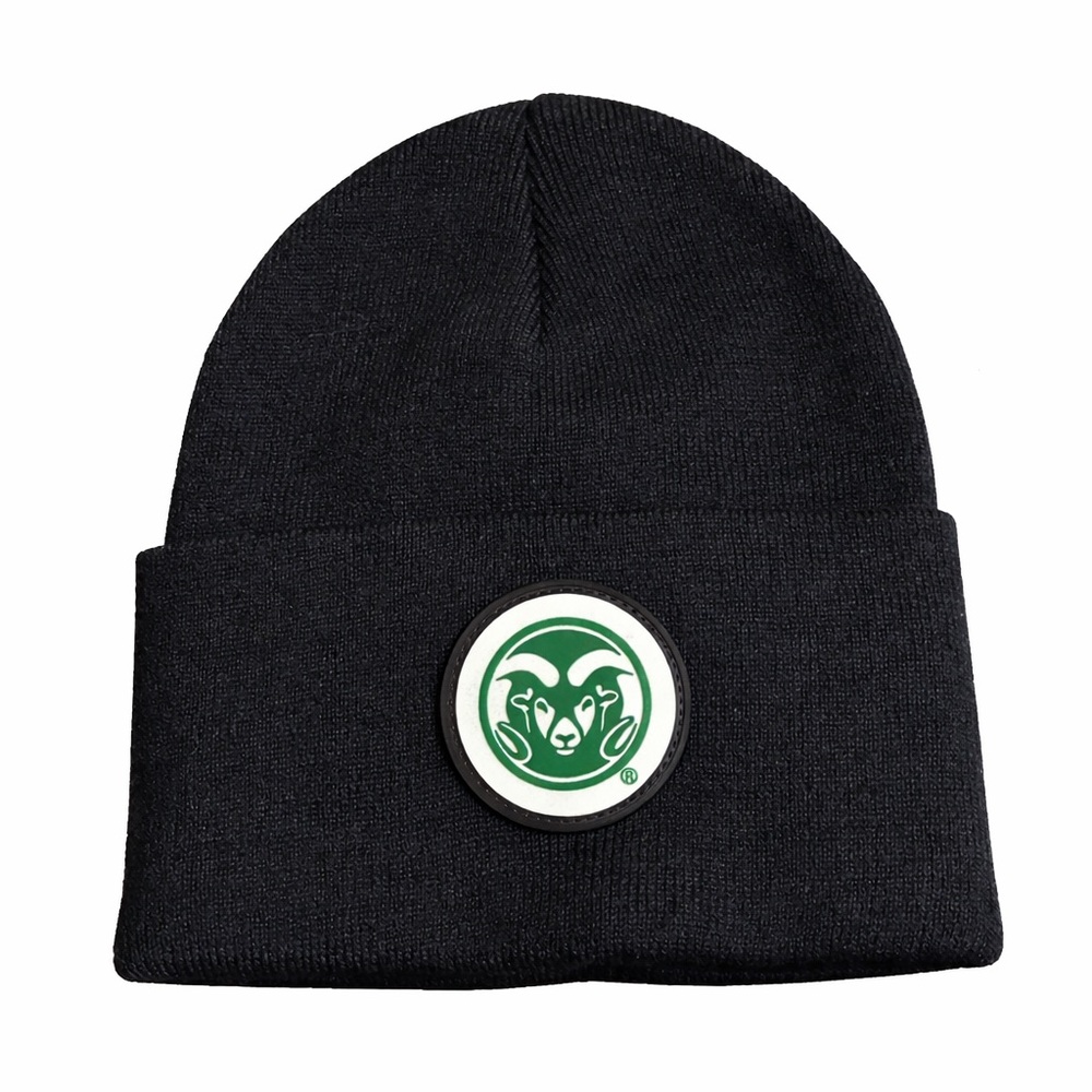 Colorado State Rams Knit Beanie Hat 🐏 Black Cuffed Winter Cap NWT NEW